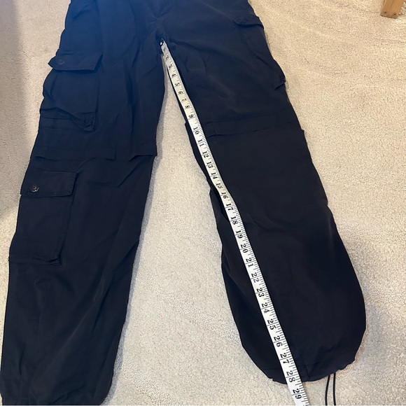 Vibrant Miu VBRT Women’s Black Cargo Pants Lightweight Pockets - Picture 3 of 8